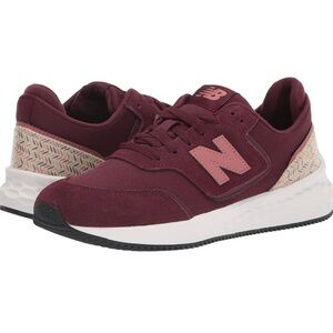 New Balance X70 Fresh Foam Burgandy Red Lace Up Tennis Shoes